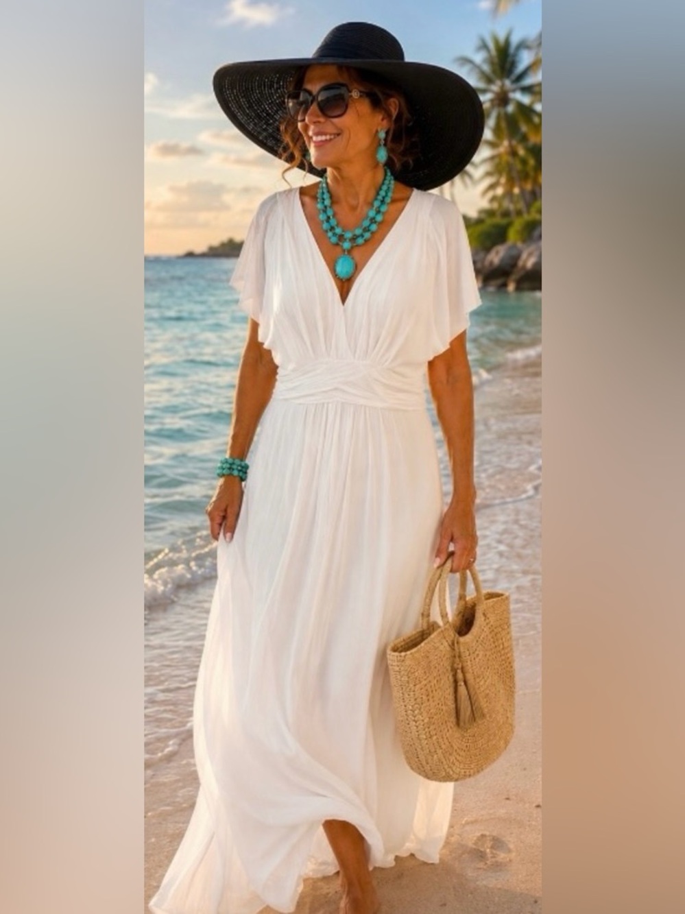 IMAN Chic White Maxi Dress